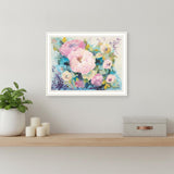Fresh Florals White Framed Print Wall Art