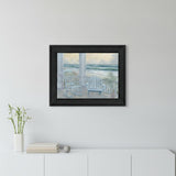 Coastal Porch Black Framed Print Wall Art