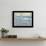Coastal Porch Black Framed Print Wall Art