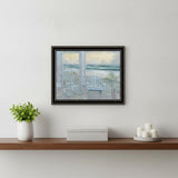 Coastal Porch Black Framed Print Wall Art
