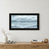 Three Sailboats Black Framed Print Wall Art