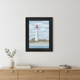 Cape May Light Black Framed Print Wall Art