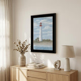 Cape May Light Black Framed Print Wall Art