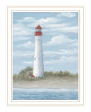 Cape May Light White Framed Print Wall Art