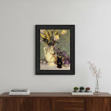 Tulips a Lavender Black Framed Print Wall Art