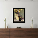 Tulips and Lavender Black Framed Print Wall Art