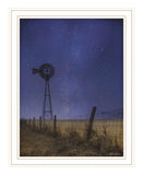 Starlit Night White Framed Print Wall Art