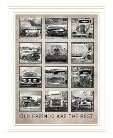 Old Friends Cars Are The Best White Framed Print Wall Art