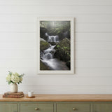 Ricketts Waterfall White Framed Print Wall Art
