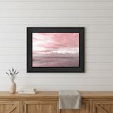 Pink Beach Emotions Black Framed Print Wall Art