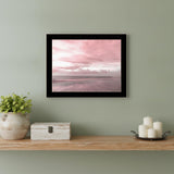 Pink Beach Emotions Black Framed Print Wall Art