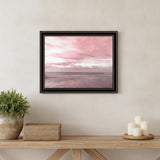 Pink Beach Emotions Black Framed Print Wall Art