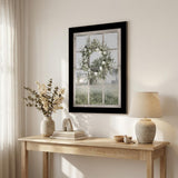 Spring Farm View Black Framed Print Wall Art