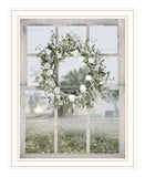 Spring Farm View White Framed Print Wall Art