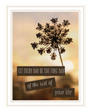 The First Day White Framed Print Wall Art