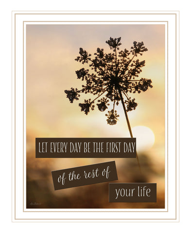 The First Day White Framed Print Wall Art