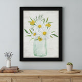 Floral Bouquet Black Framed Print Wall Art