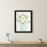 Floral Bouquet Black Framed Print Wall Art