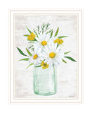 Floral Bouquet White Framed Print Wall Art