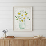 Floral Bouquet White Framed Print Wall Art