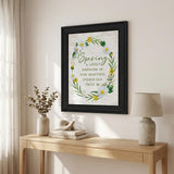 Spring Reminder Black Framed Print Wall Art