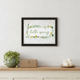Hello Spring Black Framed Print Wall Art