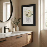Bathroom Flower Ja Black Framed Print Bathroom Wall Art