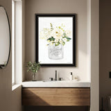 Bathroom Flower Ja Black Framed Print Bathroom Wall Art