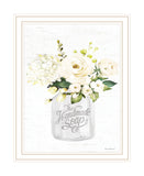 Bathroom Flower Ja White Framed Print Bathroom Wall Art