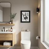 Hello Sweet Cheeks Donkey Black Framed Print Bathroom Wall Art