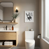 Hello Sweet Cheeks Donkey White Framed Print Bathroom Wall Art