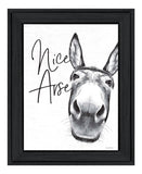 Nice Donkey Black Framed Print Bathroom Wall Art