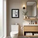 Nice Donkey Black Framed Print Bathroom Wall Art