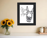 Nice Donkey Black Framed Print Bathroom Wall Art