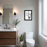 Nice Arse Black Framed Print Bathroom Wall Art