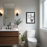 Nice Arse Black Framed Print Bathroom Wall Art