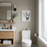 Nice Arse White Framed Print Bathroom Wall Art