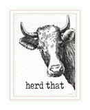 Herd That White Framed Print Bathroom Wall Art