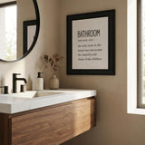 Bathroom Escape Black Framed Print Bathroom Wall Art