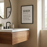 Bathroom Escape Black Framed Print Bathroom Wall Art