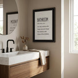 Bathroom Escape Black Framed Print Bathroom Wall Art