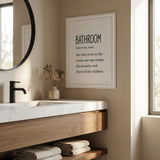 Bathroom Escape White Framed Print Bathroom Wall Art