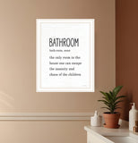 Bathroom Escape White Framed Print Bathroom Wall Art