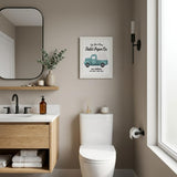 Toilet Paper Co White Framed Print Bathroom Wall Art