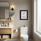 Correct Way to Hang Toilet Paper Black Framed Print Bathroom Wall Art