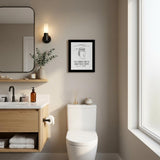 Correct Way to Hang Toilet Paper Black Framed Print Bathroom Wall Art