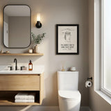 Correct Way to Hang Toilet Paper Black Framed Print Bathroom Wall Art