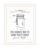 Correct Way to Hang Toilet Paper White Framed Print Bathroom Wall Art