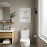 Correct Way to Hang Toilet Paper White Framed Print Bathroom Wall Art