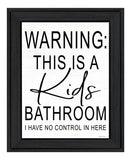 Kids Bathroom Black Framed Print Bathroom Wall Art